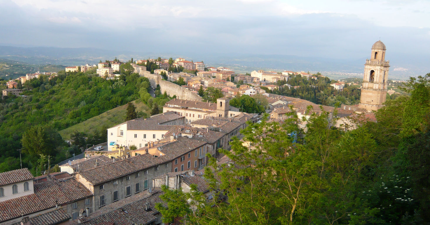 Panorama over Perugia in Umbria