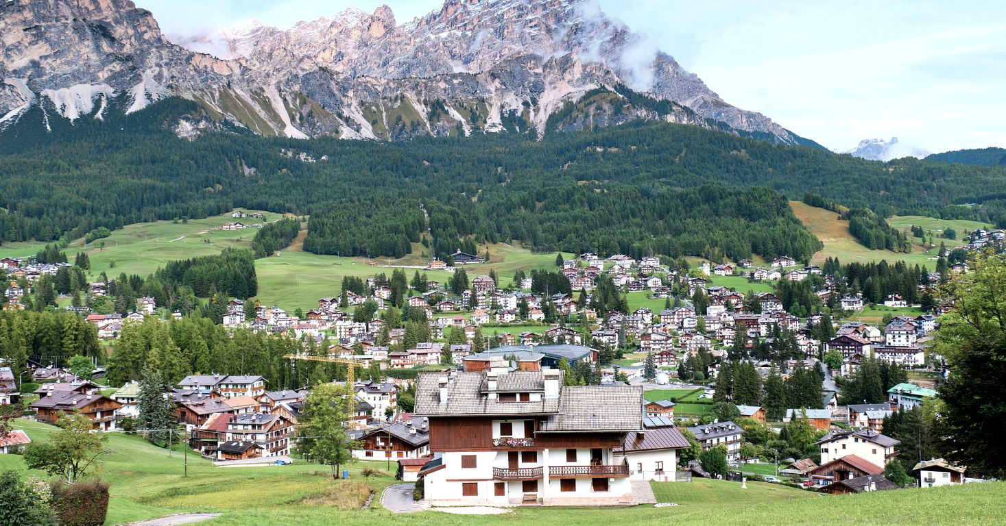 Cortina d'Ampezzo in de Dolomieten Veneto regio