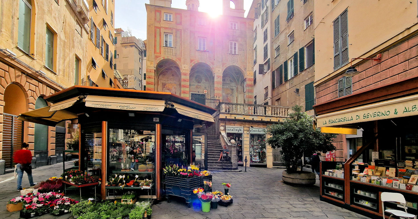 Historische binnenstad van Genua in Ligurië