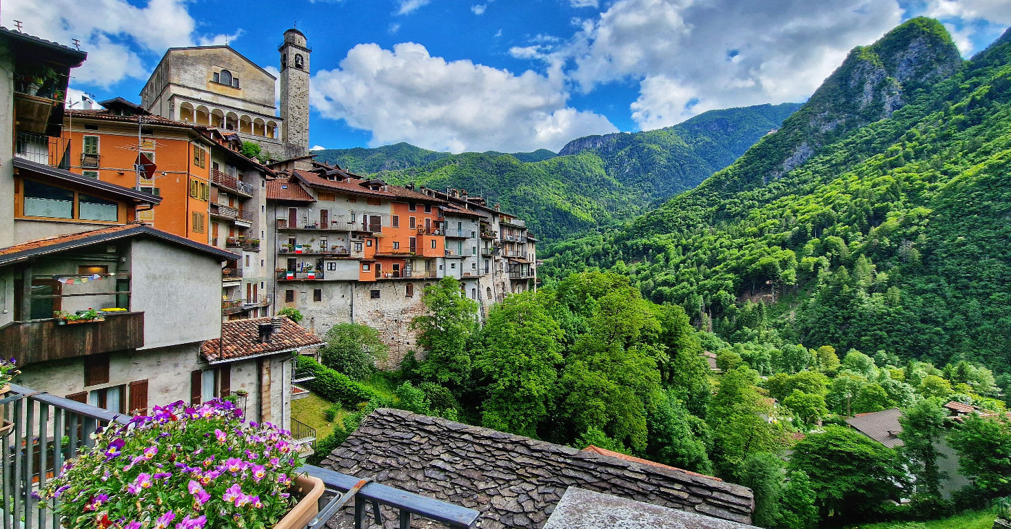 Dorp Bagolino in Lombardije