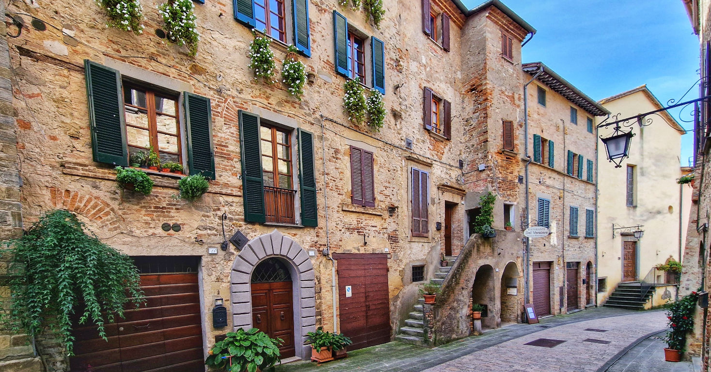 Montone een dorp in Umbrië, Italië