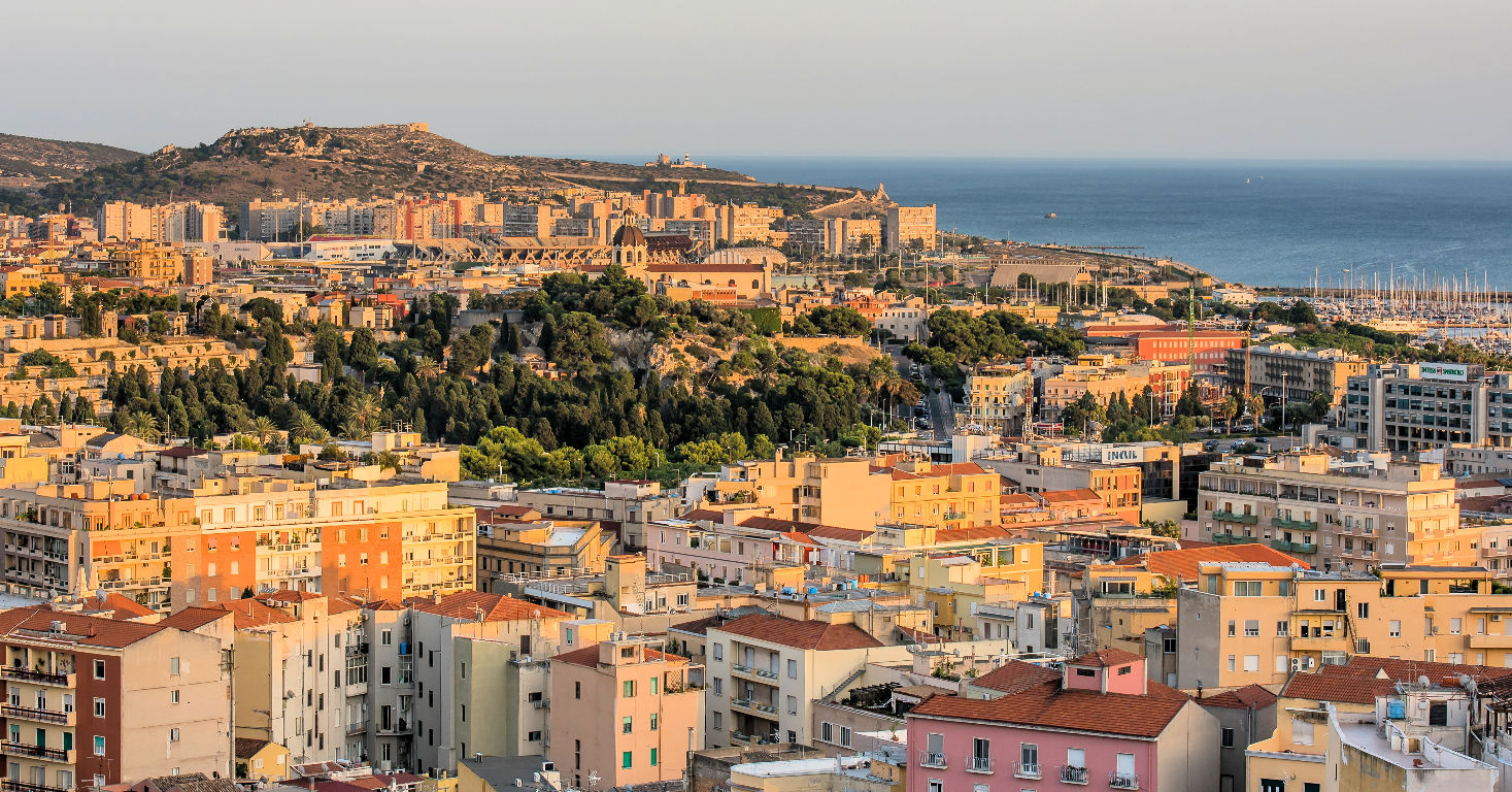 Skyline Cagliari Sardinië