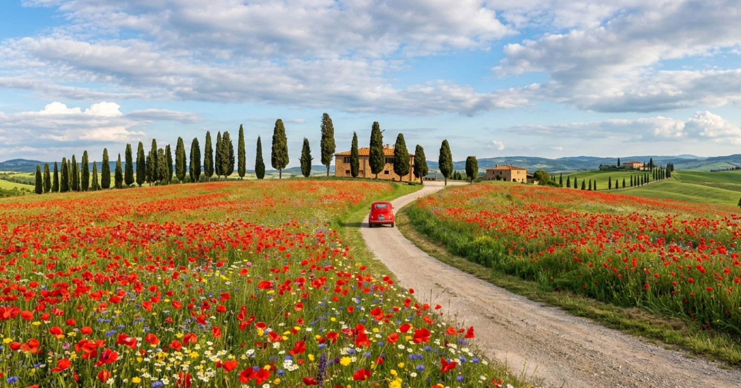 Toscane autoroute Val d'Orcia